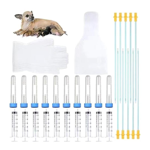 10 Set Breeding Kit Artificial Insemination Dog Breeding Kit Insemination Breeder Kit for Small and Medium Breeds