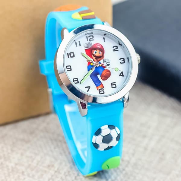 Barn Cartoon Super Mario Klocka Kompatibel med Nintendo för Studenter[JUN] C