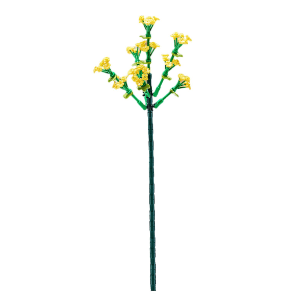 1 set rakennuspalikoita kukkakimppusarja tee-se-itse opettava kukka rakennustiili kokoonpanolelu kodinsisustus lapset aikuiset tyttöystävä romanttinen syntymäpäivälahja Yellow