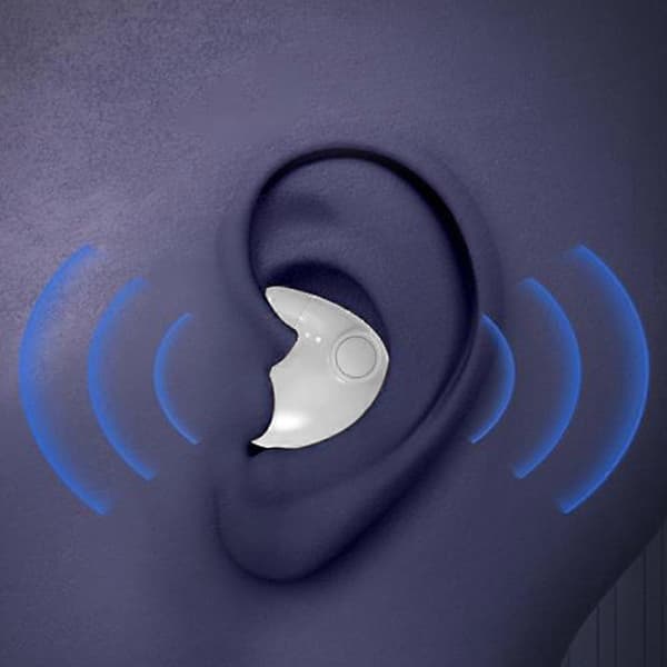 Usynlige trådløse soveøretelefoner Bluetooth 5.3 Hovedtelefoner Skjulte ørepropper White One Size