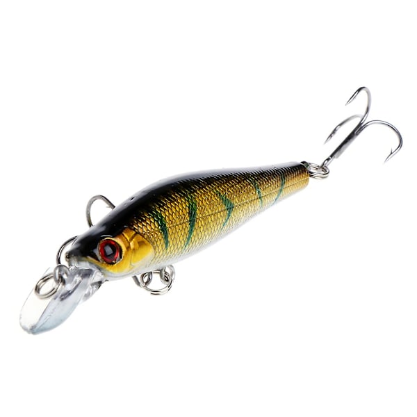 Fiske lokkemad Minnow Crankbait Kunstig hård svømme agn krog tilbehør 3d øjne ny 8cm 8g-5