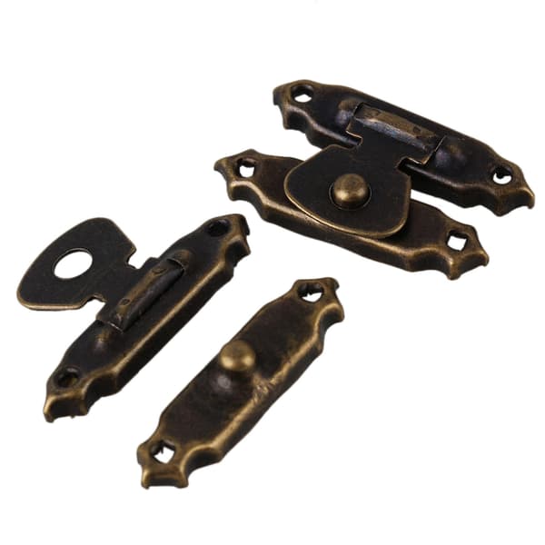 80 x Bronzy Metal Hem Dekorativ Mini Smyckeskrin Lås Spänne