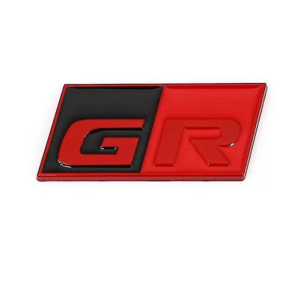 3d metalllogotyp Gr Sportmärke Trunk Bildekal för Toyota Rz Rc Rs Yaris Corolla Chr Harrier Camry Gr Sport Emblem Tillbehör GR red