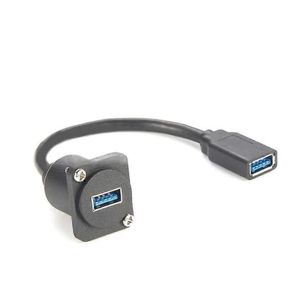 USB 3.0 D-serie panelmonteringskabel hona till hane förlängning kompatibel med XLR flänsmontering dataöverföring