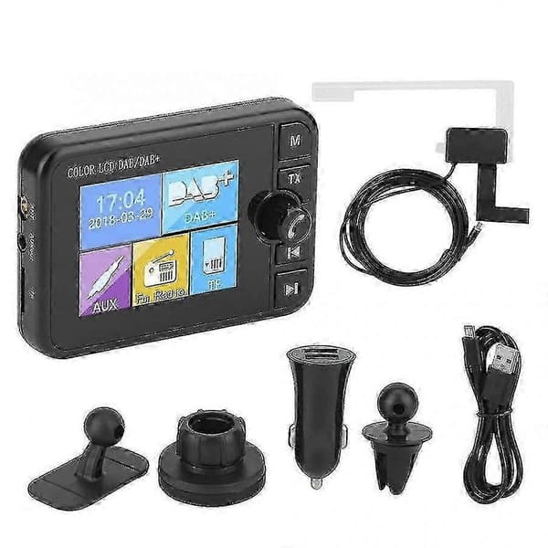 Dab-radio-modtager i bilstereo lyd digital signal broadcast adapter Dab+ antenne Bluetooth-kompatibel Mp3 Fm-sender