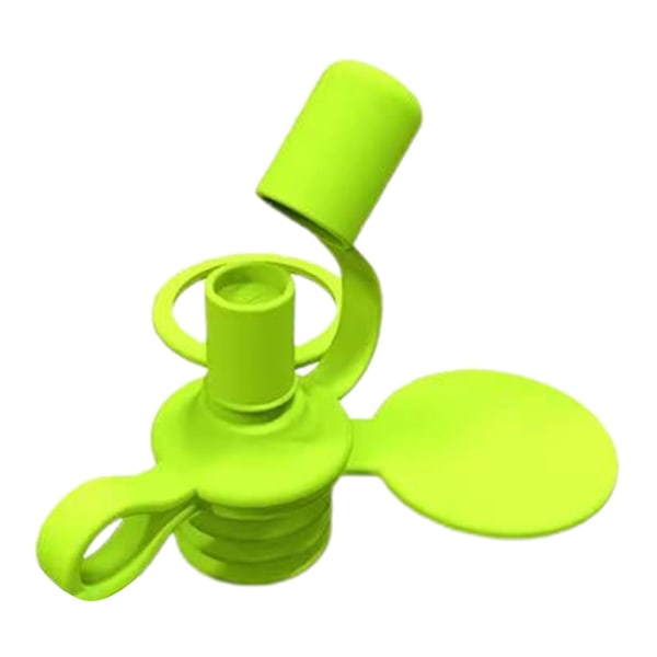 1 sæt vandflaskedæksel beskytter mundlækagesikre silikoneflasker Tudadapter til småbørn Voksne Tianyuhe Green