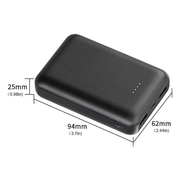 10000mAh Powerbank 5V 2A Laddare Li-polymer Batteripaket för Uppvärmning Väst Jacka Halsduk Strumpor Handskar Batteri Starter White