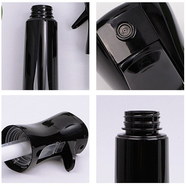200 ml vattensprayflaska för frisör Återanvändbara lätta vattensprutor för hårstyling Black
