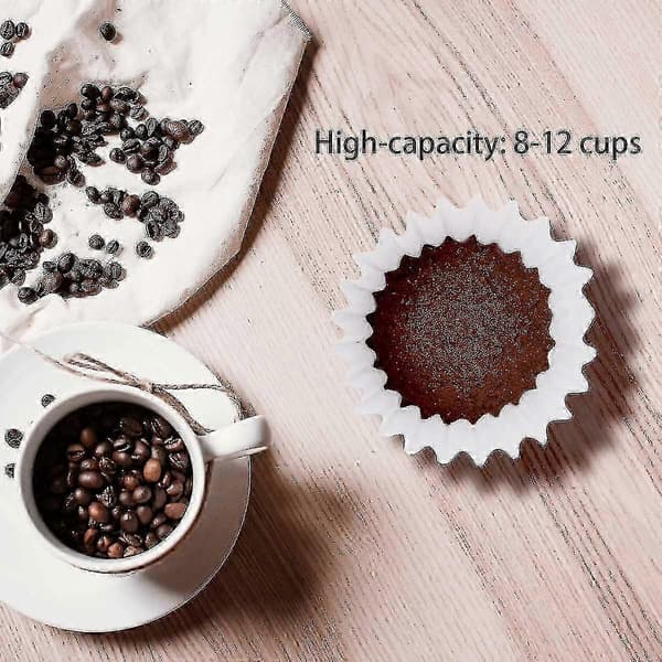 Kurvkaffefiltre 100-pakning for 8-12 kopper Moccamaster, hvit
