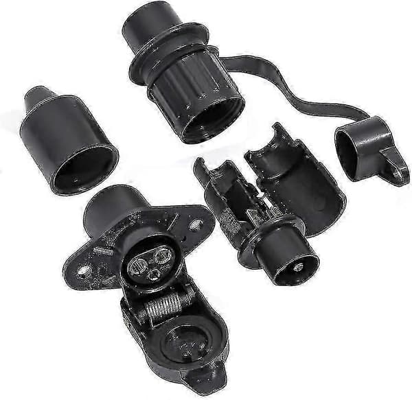 Vanntett 3-pinners plugg og stikkontakt DIN 9680 for 12V traktor