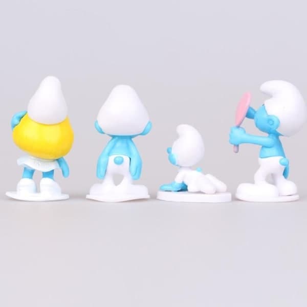 Sett med 12 Smurfe Actionfigurer Barn Gave Samleobjekter Dukker