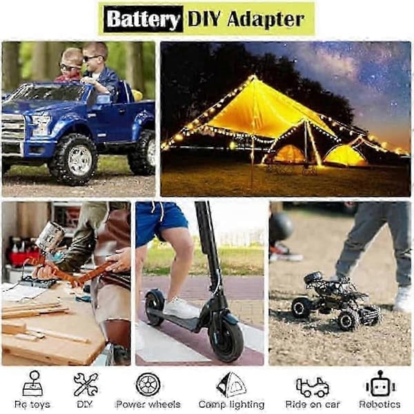 Power Wheels-adapter til Ryobi 18V batteri hjul konverteringssæt