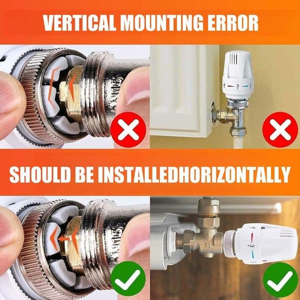 2 Termostathoder, Termostatisk M30 x 1,5 Nullposisjon Radiatorventil Termostatisk Kontrollventil Radiatortermostat