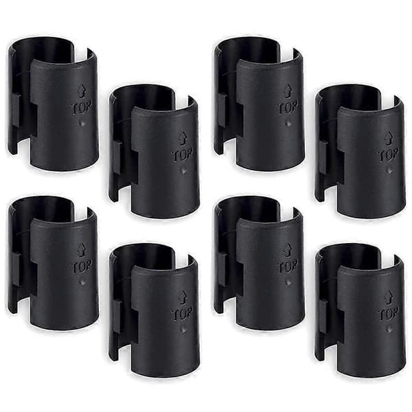 Trådhyllklips 1 tomme - Trådhyllklips for trådhyllesystem 100-pakning Black