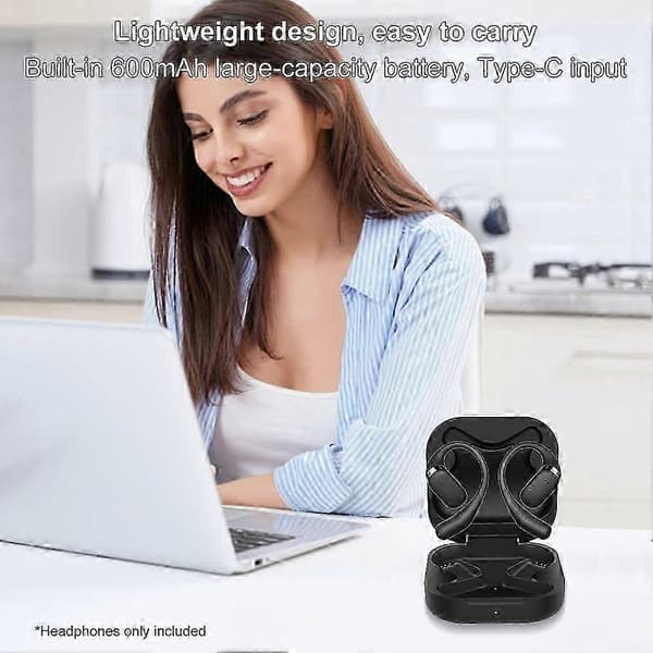 600mAh ladeetui erstatning for Shokz OpenFit T910 Open Ear-hodetelefoner