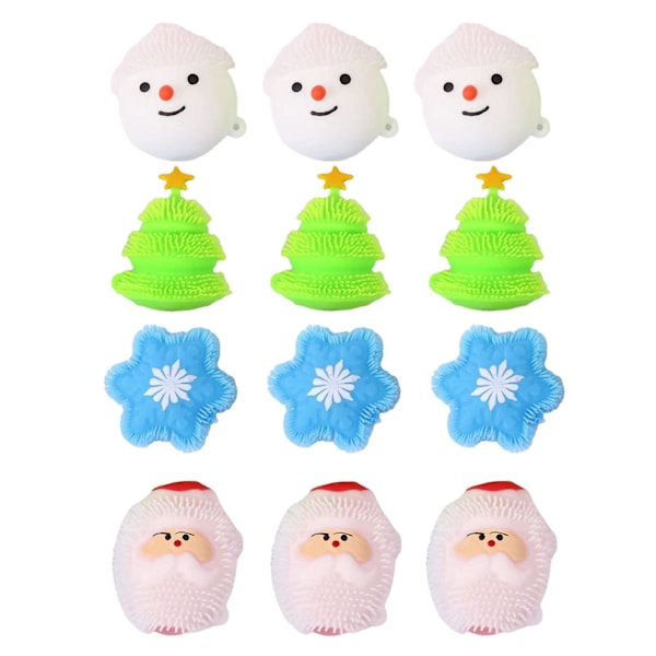 12 Christmas balls with squeeze lights, pointed balls, Christmas balls, children's toys