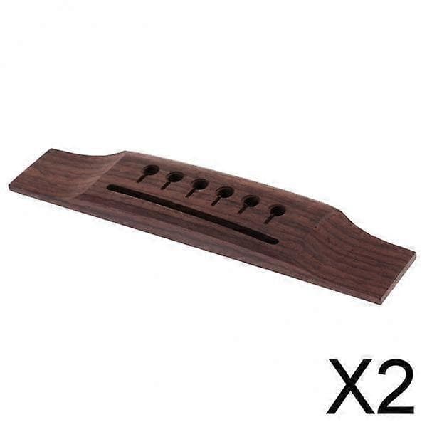 2x DIY Rosenträ Gitarrstall Brun för Vänsterhänta 6-strängad Akustisk