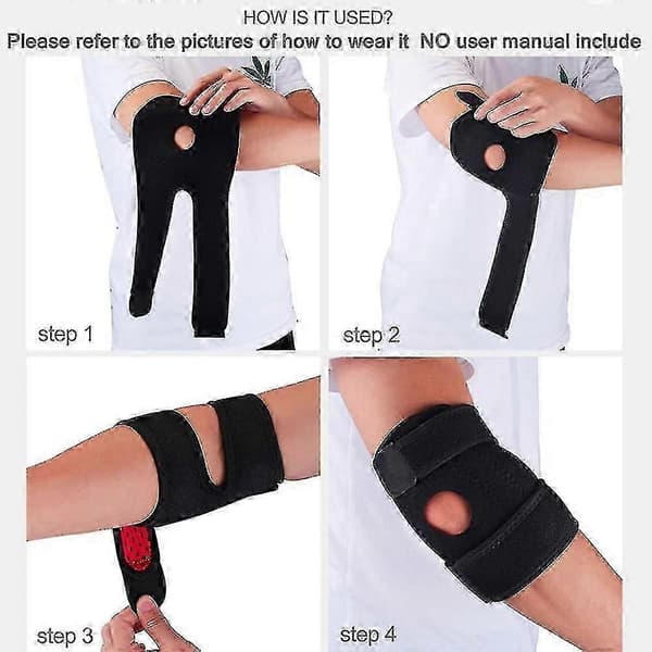 Stöd för tennisarmbåge med justerbar rem för smärtlindring och kompression