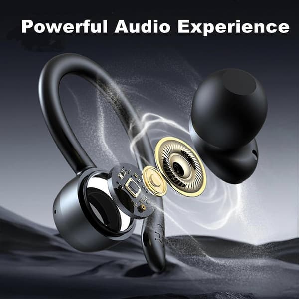 T82 Trådlöst Bluetooth-headset TWS Öronkrok Sport Vattentätt Bluetooth-headset Svart