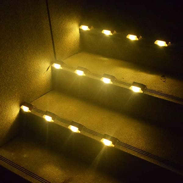 Trådløse solcellelamper utendørs - 8-pakning, hvit, energieffektiv belysning White s White shell white light