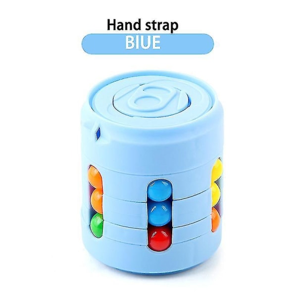 Flera funktioner Fidget Spinner Magic Colorful Beans Finger Spinning Lindrar stress Dekompressionsverktyg för barn och vuxna Blue