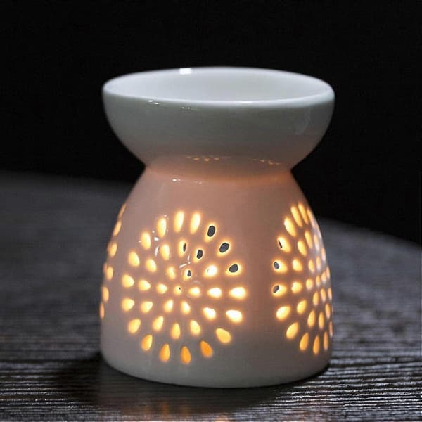 Telys Voks Smeltevarmer, Romantisk Keramisk Telysestake, Urne Hjemmedekorasjon Eterisk Olje Røkelse Aroma Diffuser D
