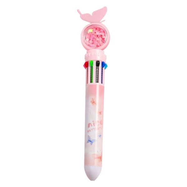 Cute Pens 10 Color Christmas Kuglepenne Push Type Farve Multifunktions Marker 5ML