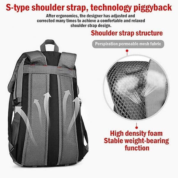 Large Waterproof Backpack 40L Bag Camping Hiking Outdoor Travel Backpack