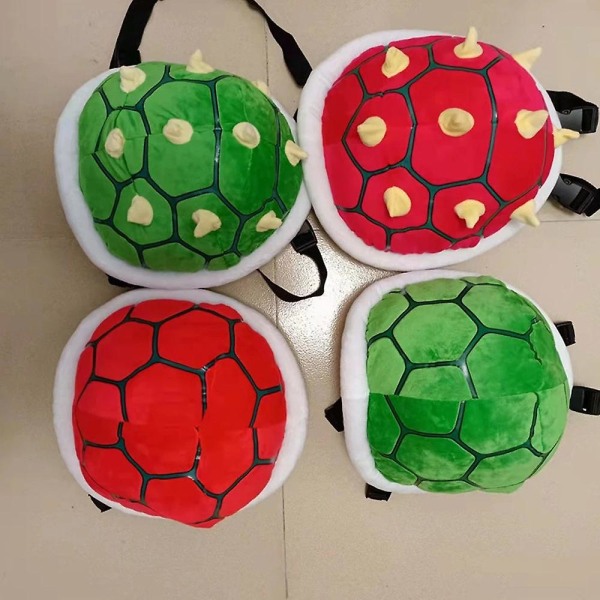 30cm Super Turtle Skolväska Tortoise Shell Grön plyschryggsäck Kawaii presentleksaker för barn Red thornless