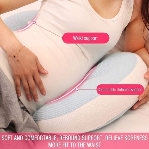 Graviditetspute, Graviditets ørepute, midjestøttepute, vaskbart trekk, beste gravide mamma-gave