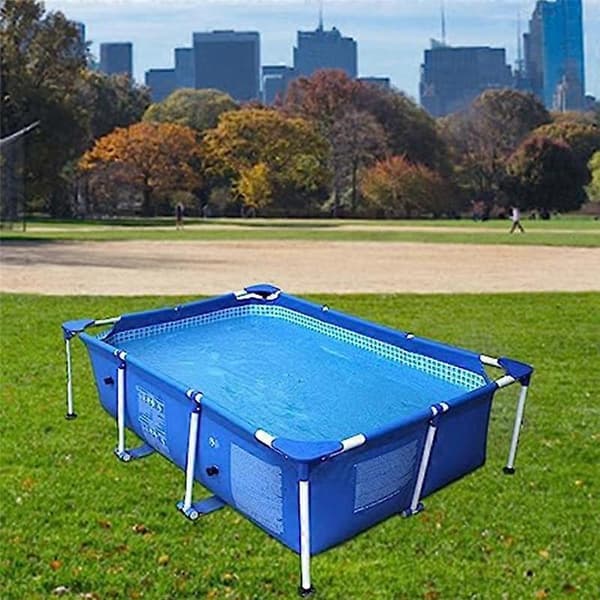 260x170cm Pooloverdækning Rektangulær Poolbobleoverdækning Isolering Støvtæt Canvas Pooltæppe Pool AC