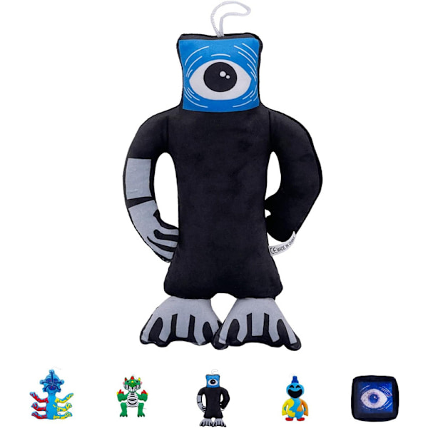 Poppy Playtime Kapitel 5, Nightmare Critters Plyschleksak, 25 cm Monsterspelskaraktär, för Fans, Barn & Vuxna. Black Plush