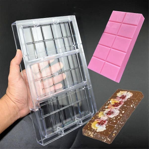 Polycarbonat chokoladebarform til slikfremstilling, bagning og sliksnacks, holdbart apparat til professionelle