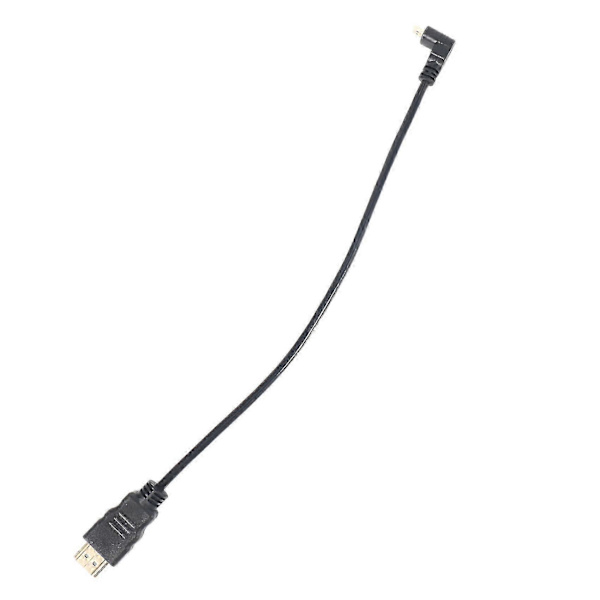 30 cm Micro-HDMI rätvinklig hane till HDMI hane (90 grader) - Stöder 4k (Typ B)