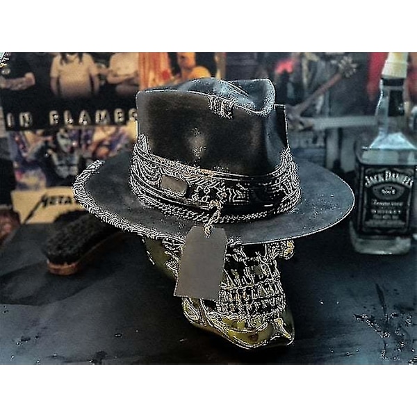 2023 Herre Cowboyhatt Punk Stil Western Cowboyhatt Skallehatt Rask