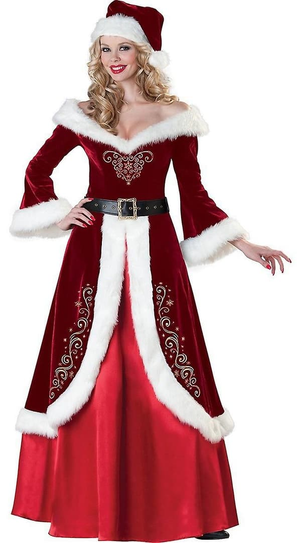 Juldräkt Vuxen Kvinna Jultomte Juldräkt M