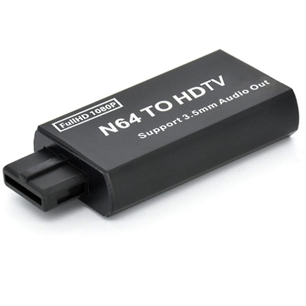 N64 till HDMI-omvandlare HD 1080P spelkonsol N64 till HD TV-adapter Plug and Play för N64/SNES/NGC/SFC med 3,5 mm ljudutgång