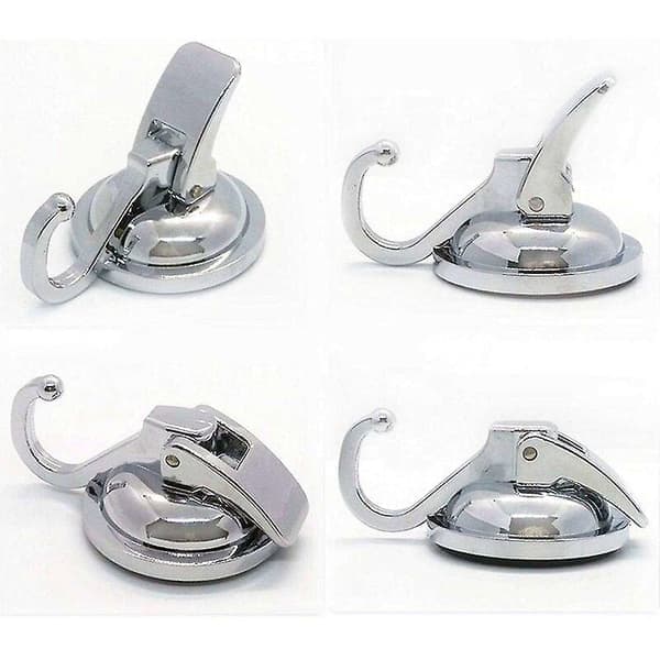 Kraftiga sugkoppskrokar (healwe 2-pack) designade för kök, badrum (silver)