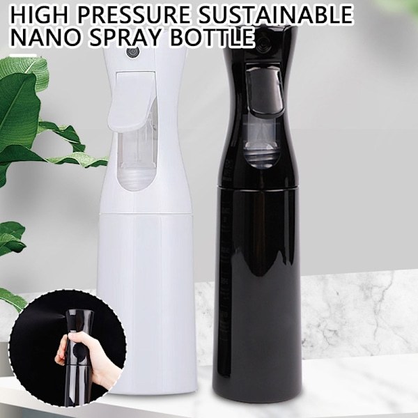200 ml:n vesisuihkepullo kampaajalle, uudelleenkäytettävät kevyet vesisuihkepullot hiusten muotoiluun Black
