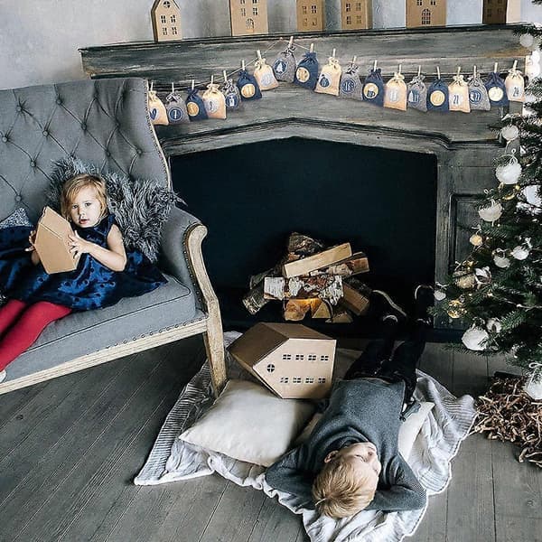 Adventskalender för Fyllning - Set med 24 Jutesäckar [DB] style2286