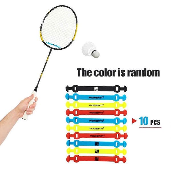 10 stk. elastiske tennisketcher-dæmper silikonestropper tennisketcher vibrationsabsorberende stødreducerende