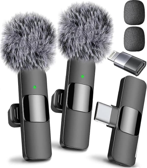 Mini Mic Pro (nyeste modell) - Trådløs minimikrofon for iPhone, iPad, Android