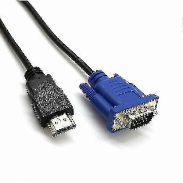 HDMI til VGA-kabel 1m 1080p konverter til skærm, projektor, pc, tv-forbindelse