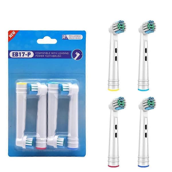 8 stk. erstatningsbørstehoder til elektrisk tannbørste kompatible med Oral B - Stil 1 White One Size