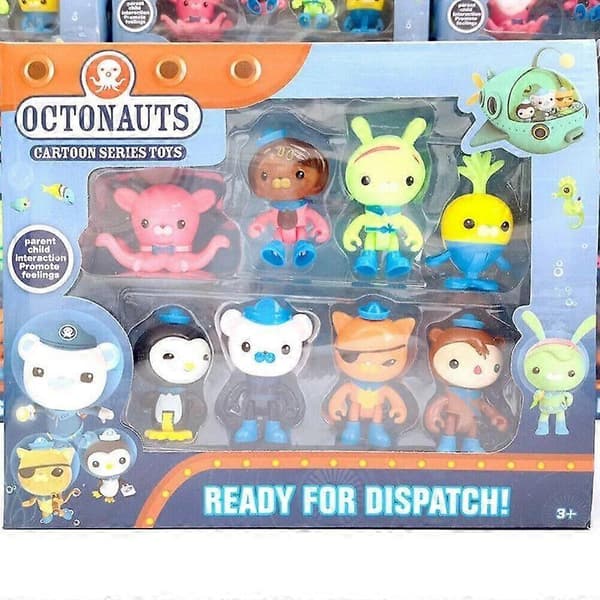 8 kpl sarja Octonauts-toimintahahmonukke Barnacles Peso Kwazii Crew Pack B
