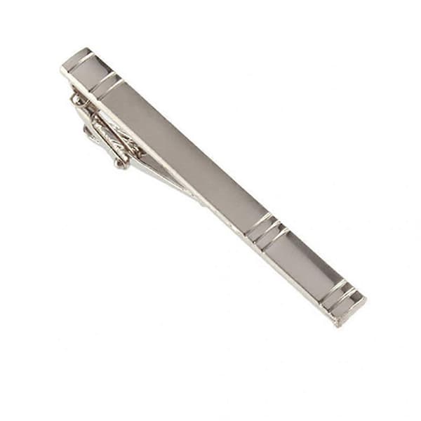 Formell Herr Mode Legering Metall Silver Enkel Slipsnål Slips Bar Spänne Klämma