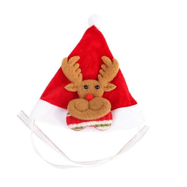 1 Pc Christmas Pet Hat Xmas Costume Fashion Pet Dog Cat Head Accessory Christmas Holiday Costume Party Hat for Puppy (Random Style, Average Size) 14*13.5cm