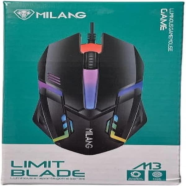 Kablet USB-spillmus RGB Gaming Ergonomisk Optisk Dataspillmus for Datamaskin