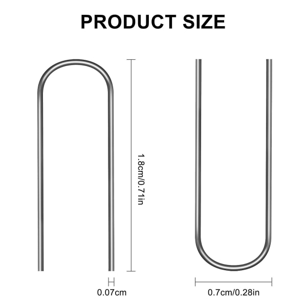 50/100/150/200 stk Nichrome Wire U-kroge Højvarme ovntråd til håndlavet kunst 200PCS