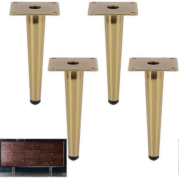 Set med 4 möbelben, 800 kg, 15 cm, Metall, Guld